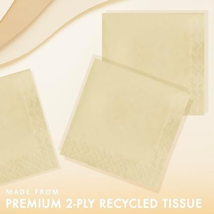 DISPOSABLE LUNCH NAPKINSBEIGE - Image 2